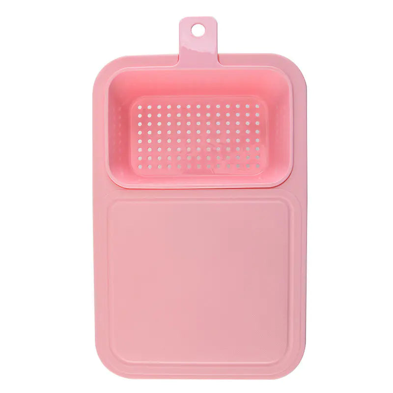 Multifunctional Sink Chopping Board with Drain Basket