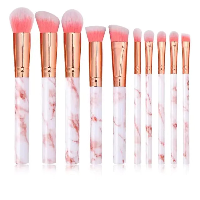Professional Makeup Brush Set with Soft Synthetic Handles