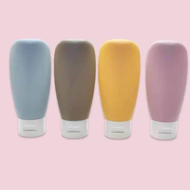 Travel Essentials Mini Bottle Set – TSA-Approved 4pc Toiletry Kit (17 Color Styles)