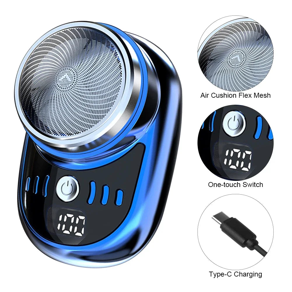 PocketPower™ Mini USB Travel Shaver – Sleek, Silent & Smooth
