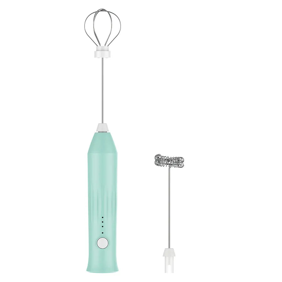USB Rechargeable Milk Frother – 3-Speed Stainless Steel Handheld Whisk
