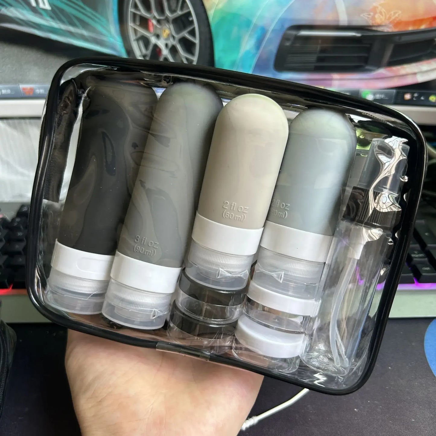 🧳 Travel Essentials Mini Bottle Set – TSA-Approved Leakproof Kit