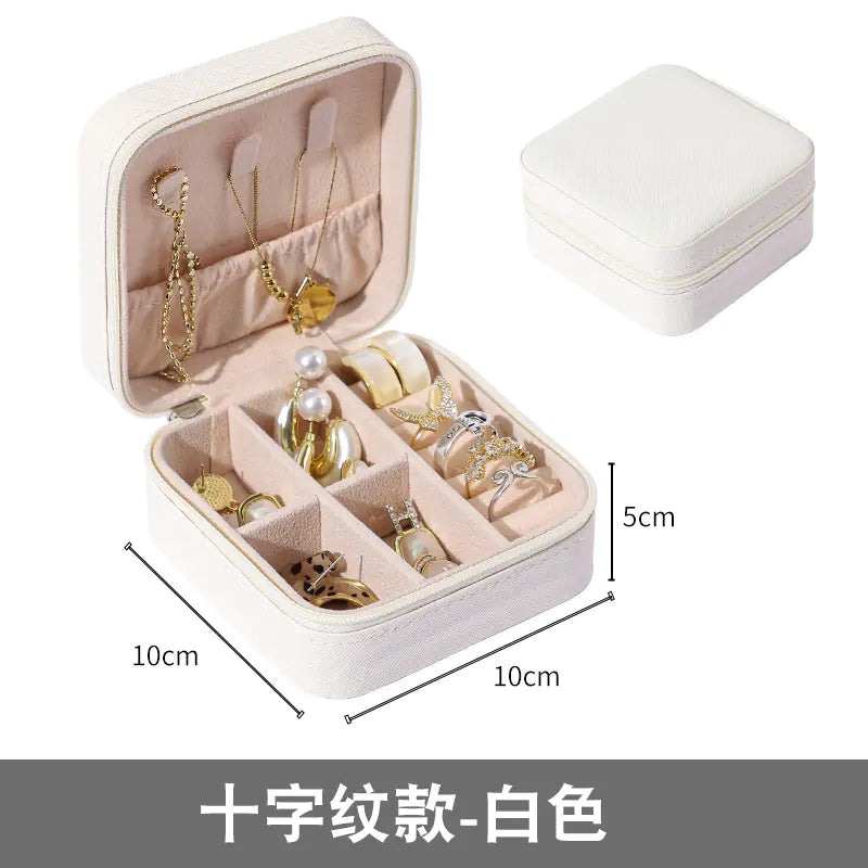 Compact Jewelry Organizer Box for Travel and Storage