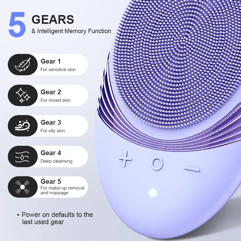 🧼✨ GlowClean™ Electric Silicone Facial Brush