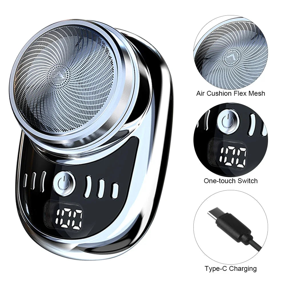 PocketPower™ Mini USB Travel Shaver – Sleek, Silent & Smooth