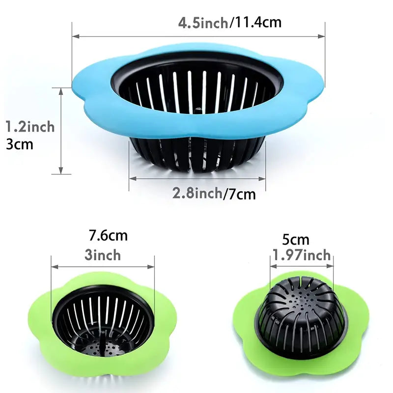 2 Pack Silicone Sink Strainers for Kitchen Drain 4.5''