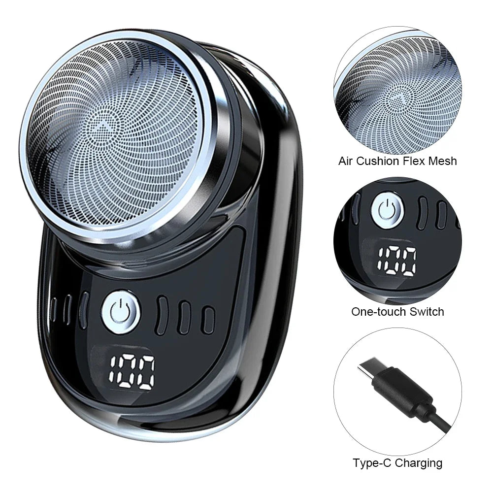 PocketPower™ Mini USB Travel Shaver – Sleek, Silent & Smooth