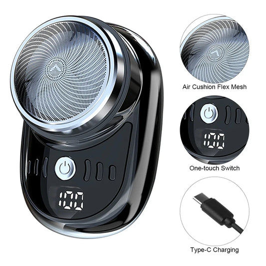 PocketPower™ Mini USB Travel Shaver – Sleek, Silent & Smooth