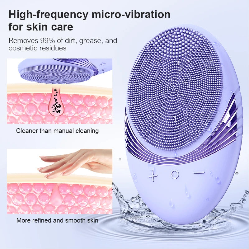 🧼✨ GlowClean™ Electric Silicone Facial Brush