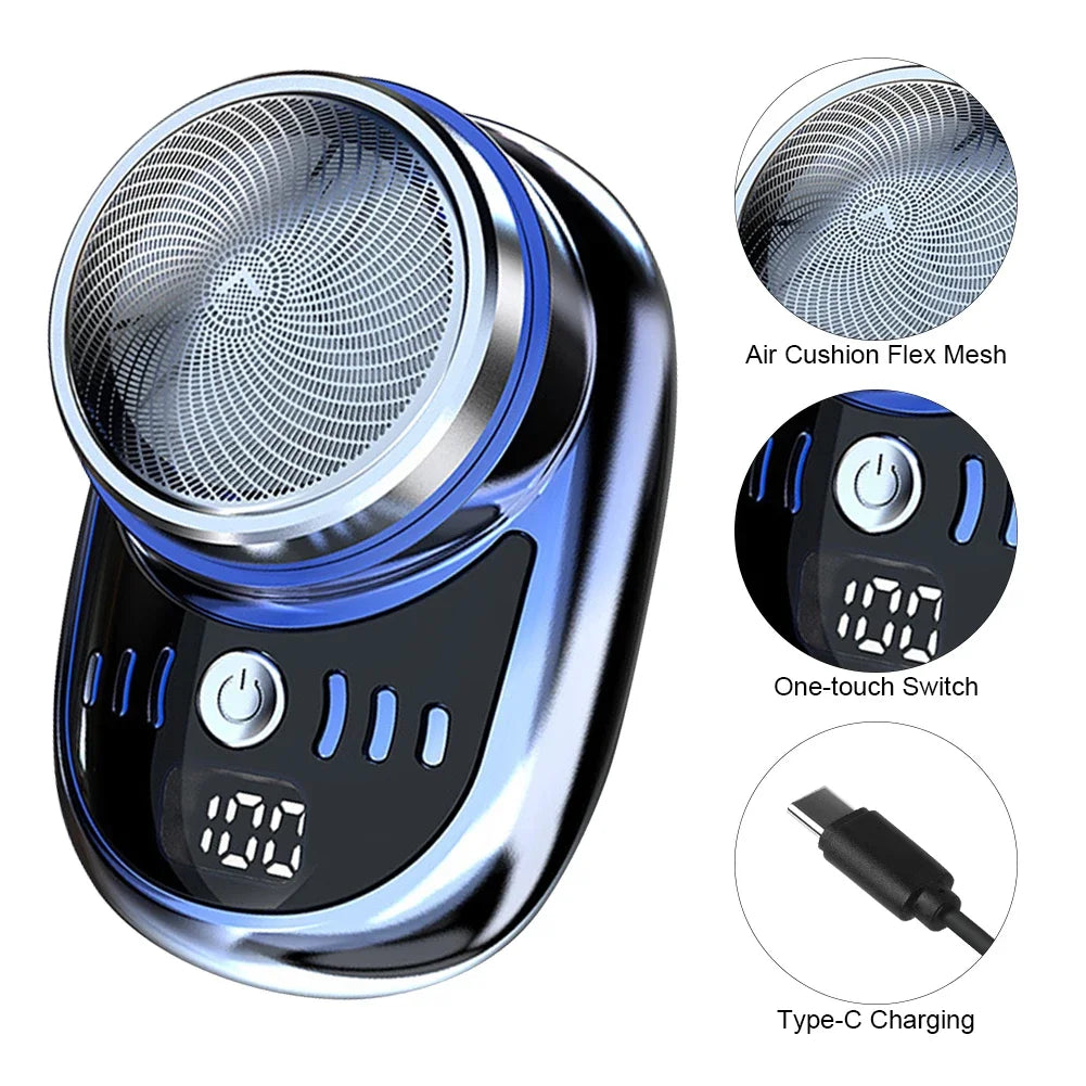 PocketPower™ Mini USB Travel Shaver – Sleek, Silent & Smooth