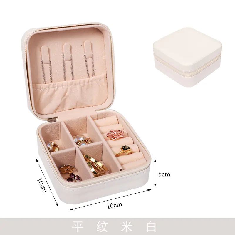 Compact Jewelry Organizer Box for Travel and Storage