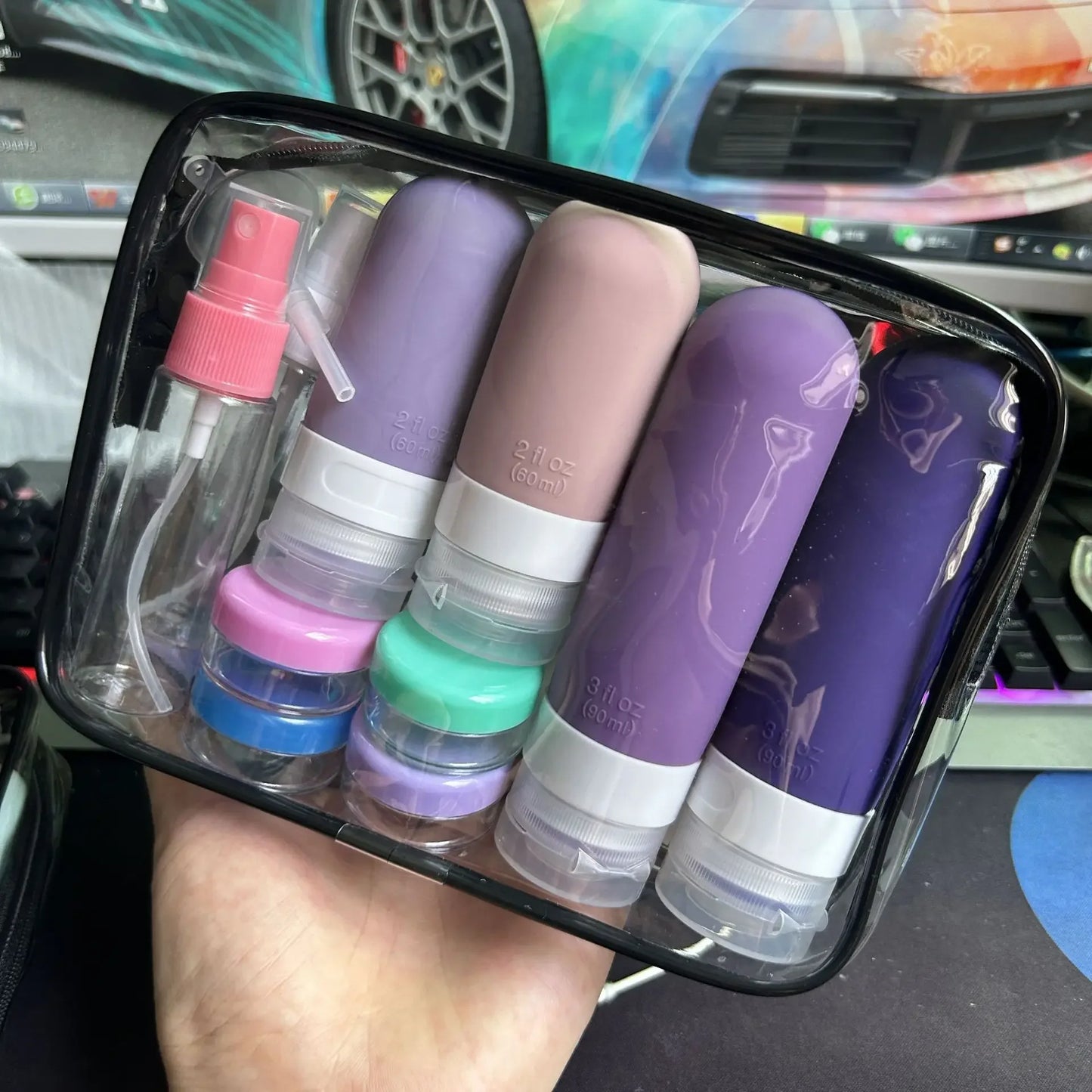 🧳 Travel Essentials Mini Bottle Set – TSA-Approved Leakproof Kit