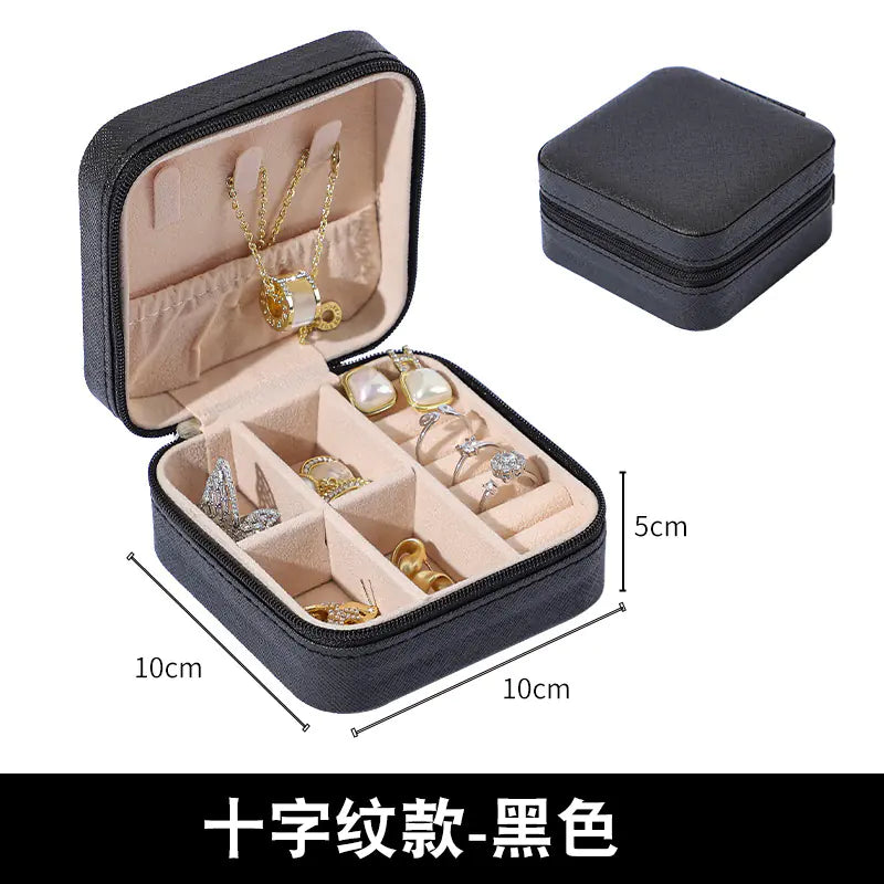 Compact Jewelry Organizer Box for Travel and Storage
