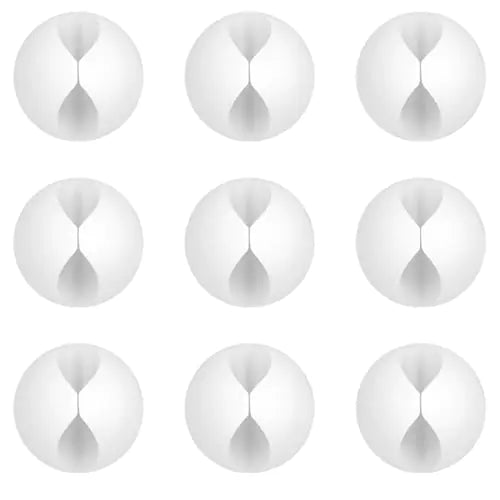 Jeffdad 9 Pack White Cable Clips Phone Charger Holders for Cords Cable Management Wire Clips Organizer for Desk Nightstand Car Phone Charger