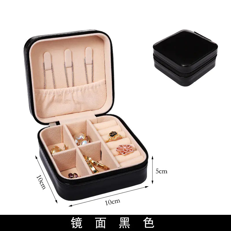 Compact Jewelry Organizer Box for Travel and Storage