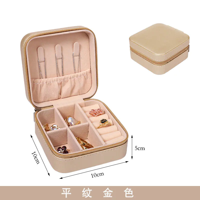 Compact Jewelry Organizer Box for Travel and Storage