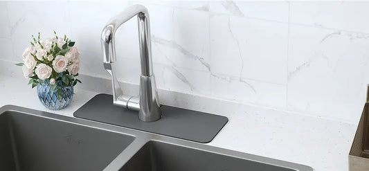 Super Absorbent Splash Guard Mat for Sink Faucet – Black or Gray
