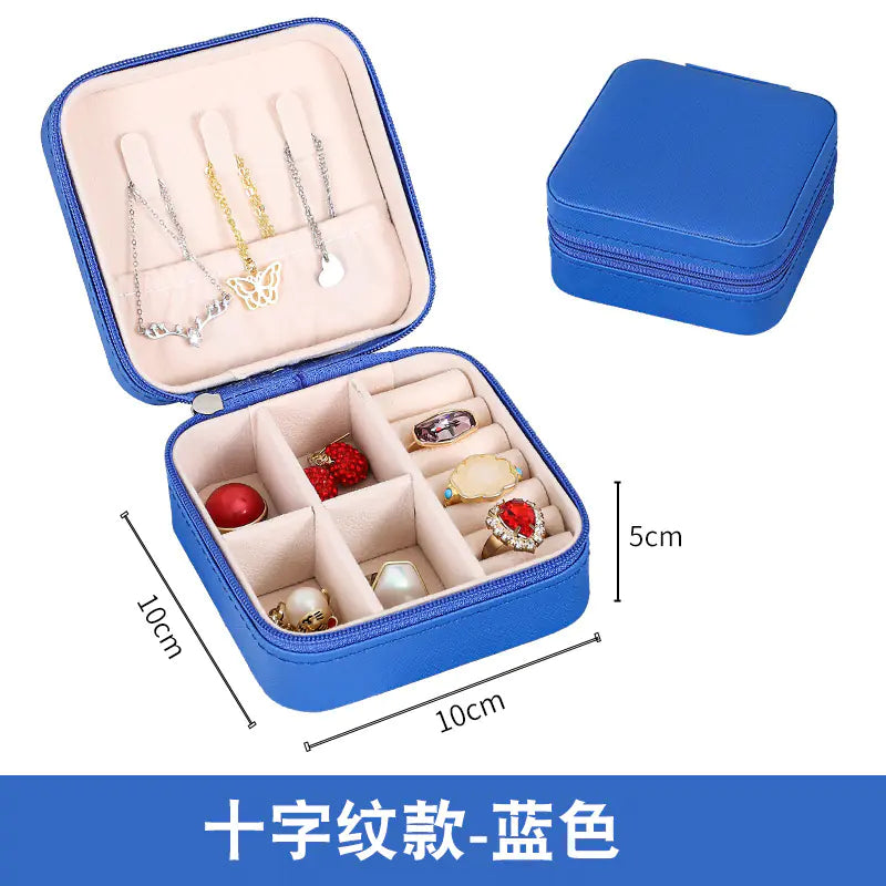 Compact Jewelry Organizer Box for Travel and Storage