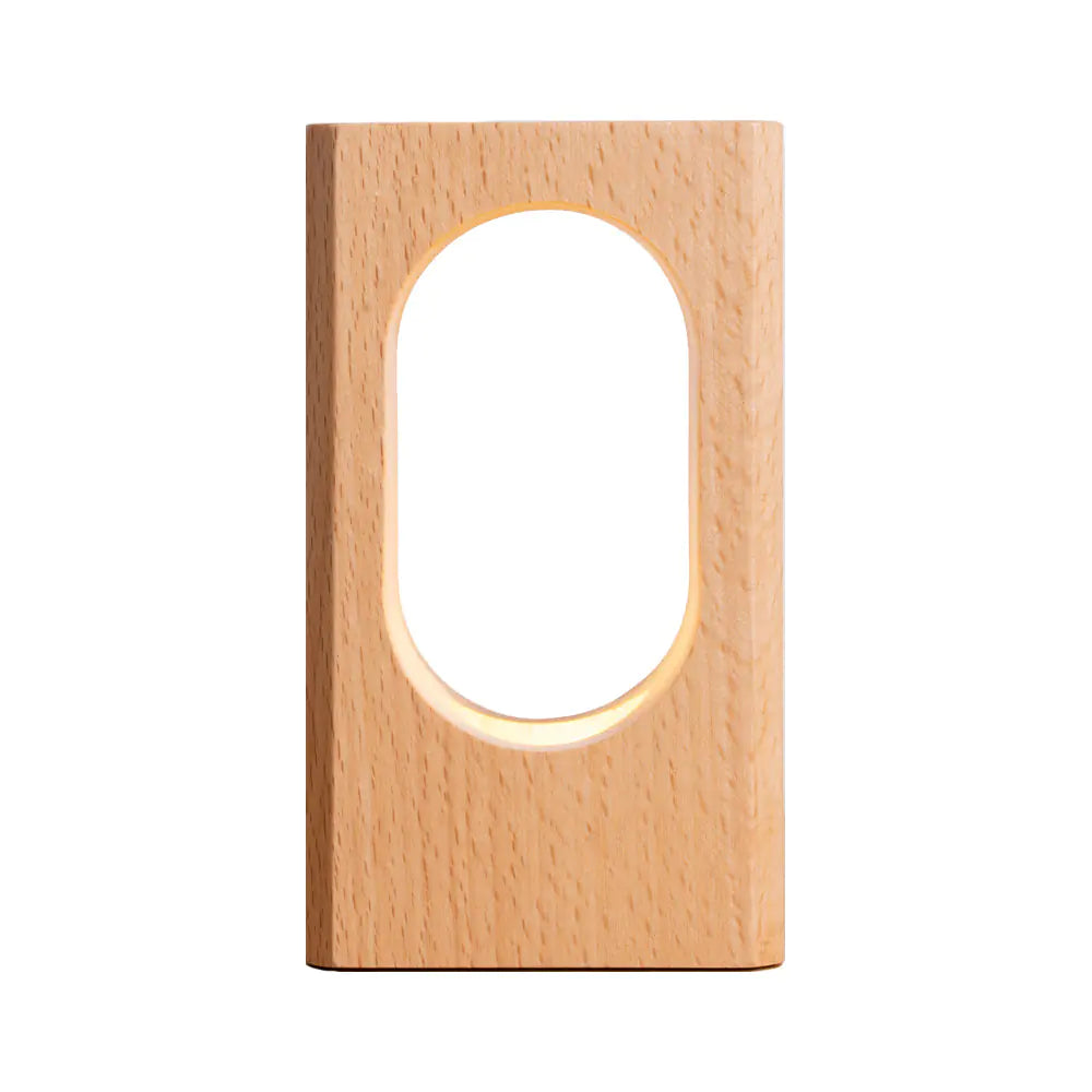 Smart Solid Wood LED Night Light - Unique USB Table Lamp