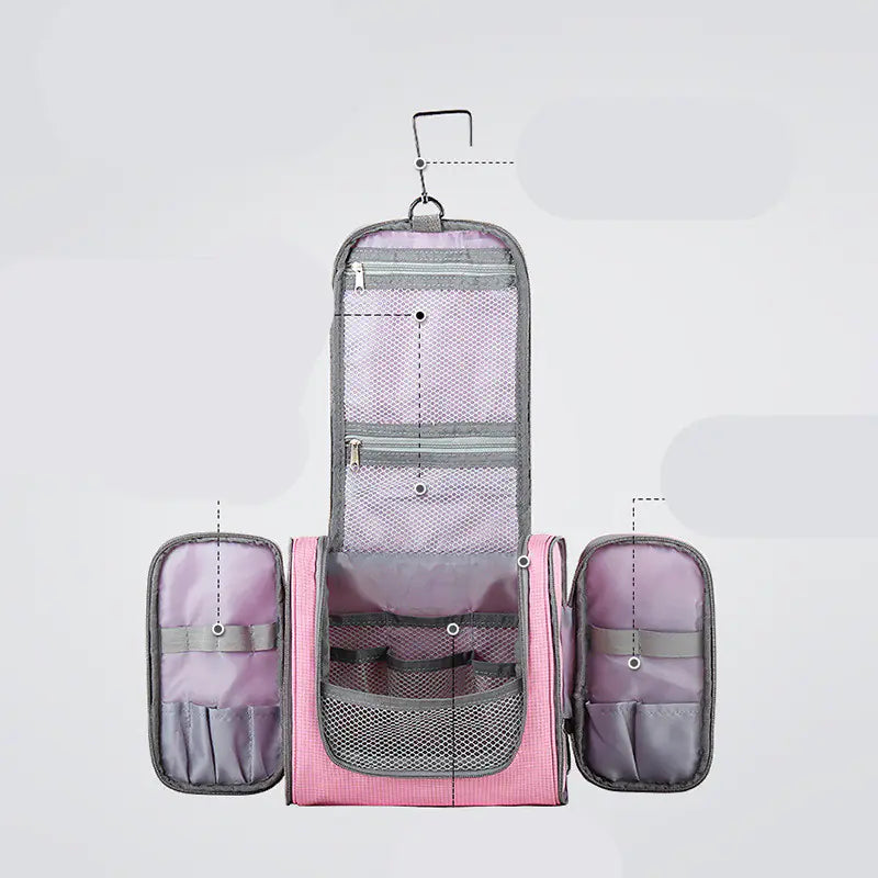 Travel Toiletry Bag and Makeup Organizer (Hanging Design)