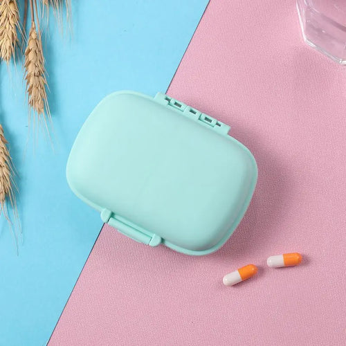 MiniGrip™ 8-Grid Portable Pill Organizer – Weekly Medicine & Vitamin Storage Case