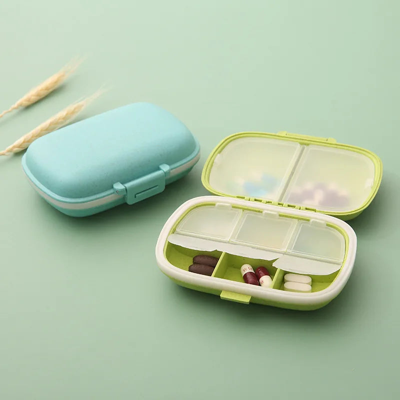 MiniGrip™ 8-Grid Portable Pill Organizer – Weekly Medicine & Vitamin Storage Case
