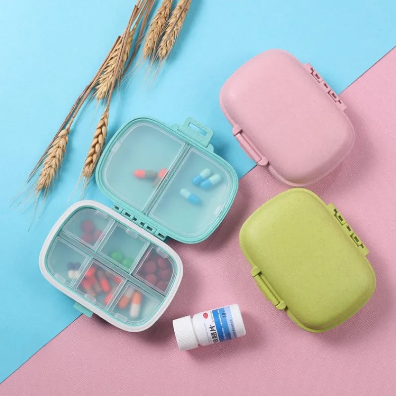 MiniGrip™ 8-Grid Portable Pill Organizer – Weekly Medicine & Vitamin Storage Case