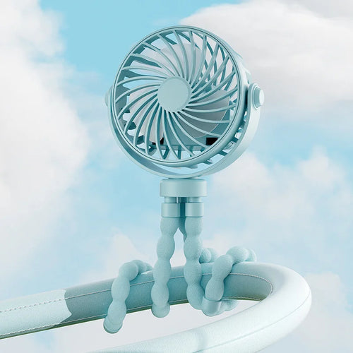 Octopus Mini USB Fan – Clip-On, Handheld & Night Light – Portable Cooling Anywhere