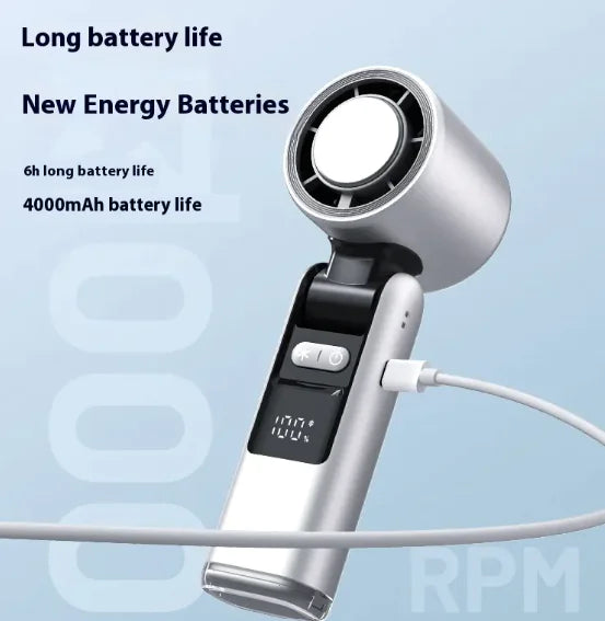 TurboMini™ 100-Speed Folding Fan – Pocket Size, USB Rechargeable