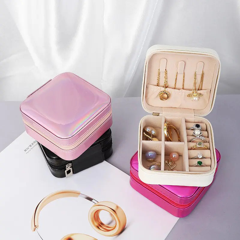 Compact Jewelry Organizer Box for Travel and Storage