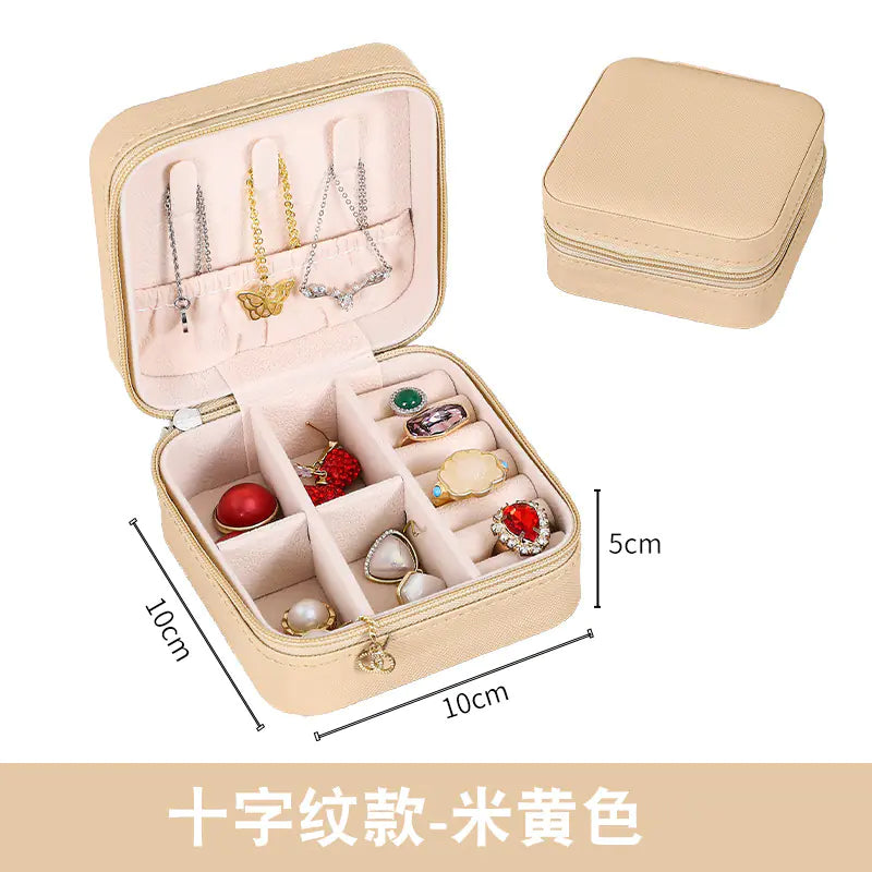 Compact Jewelry Organizer Box for Travel and Storage