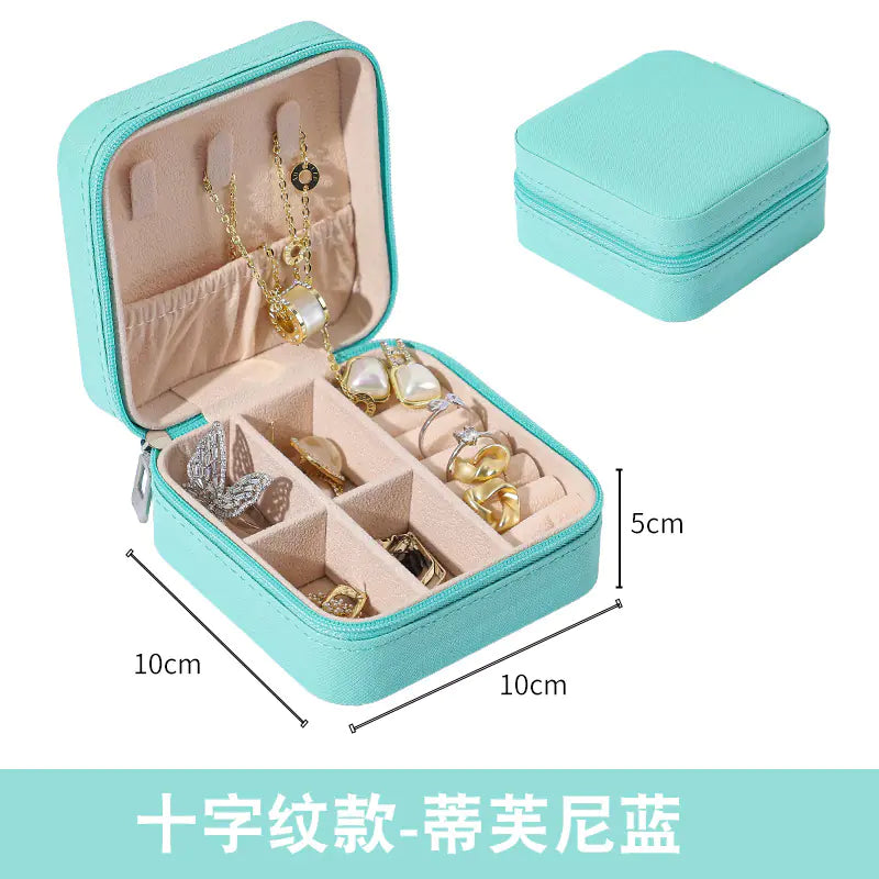 Compact Jewelry Organizer Box for Travel and Storage