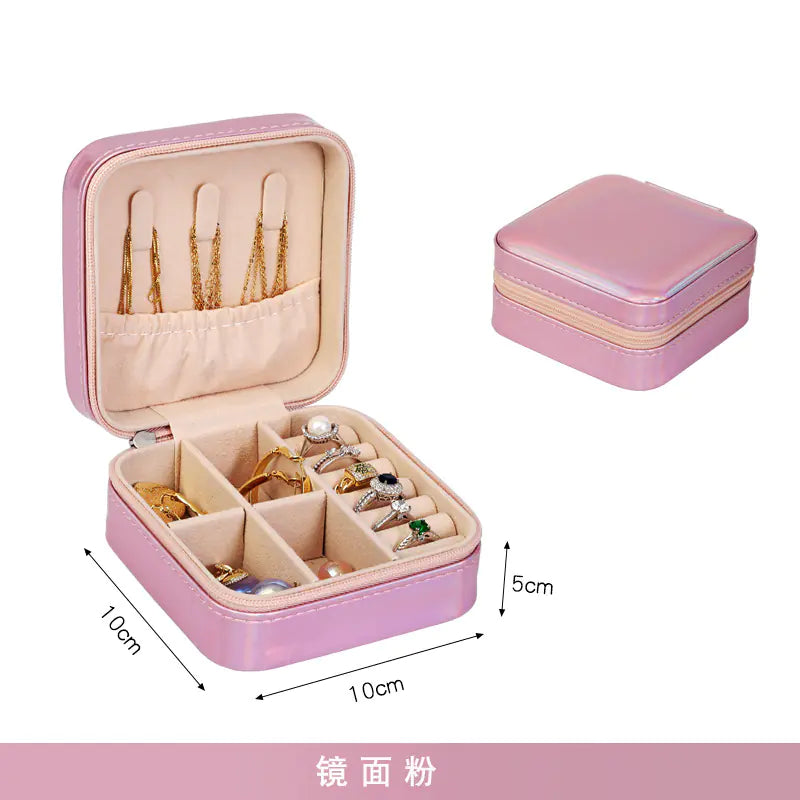 Compact Jewelry Organizer Box for Travel and Storage