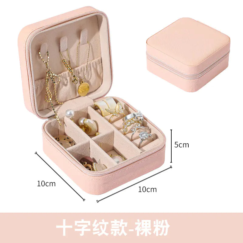 Compact Jewelry Organizer Box for Travel and Storage