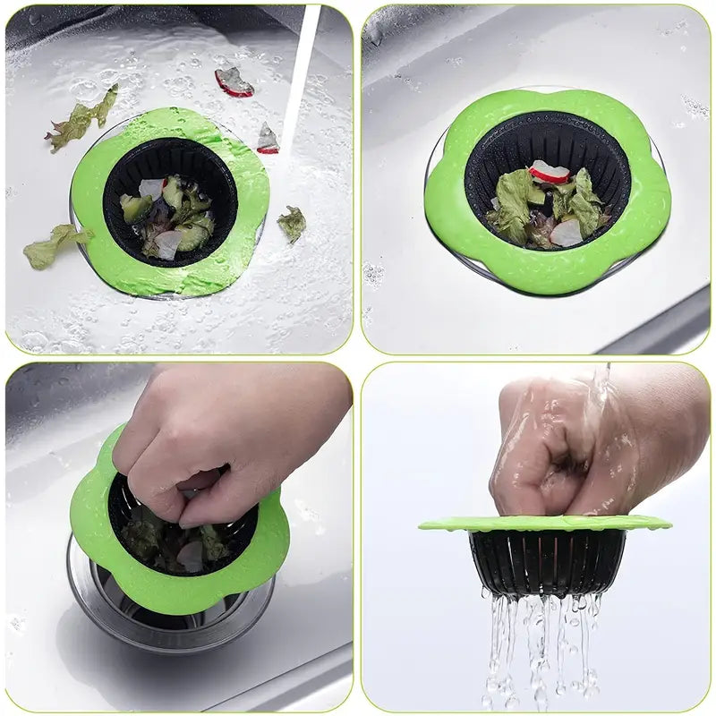 2 Pack Silicone Sink Strainers for Kitchen Drain 4.5''
