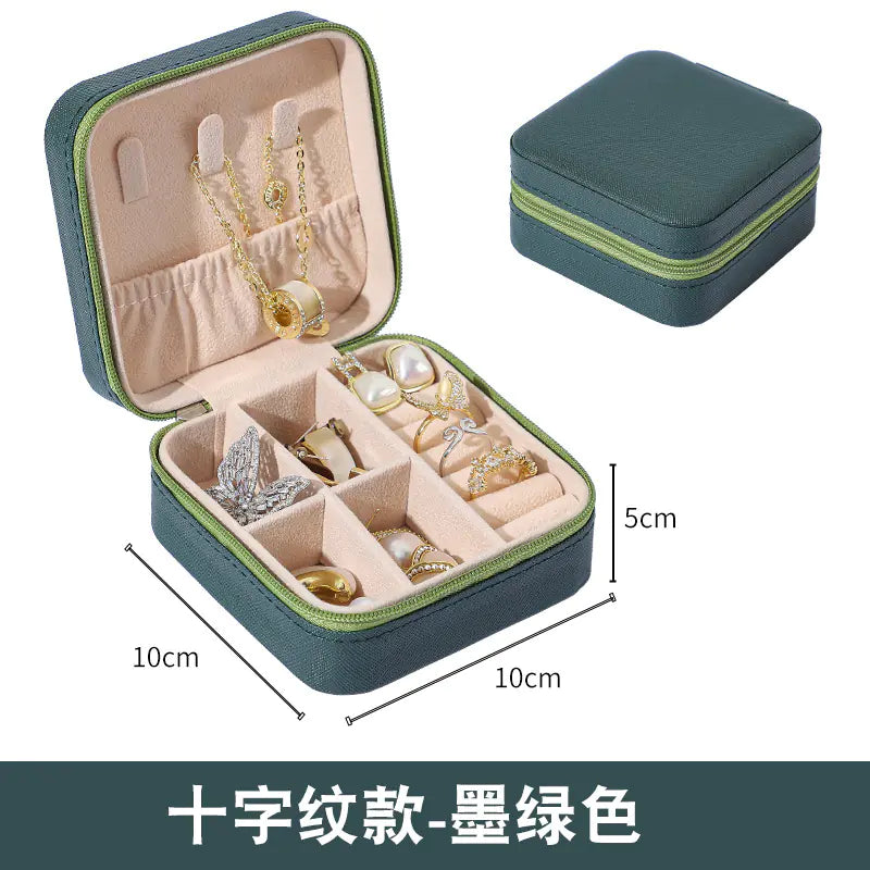 Compact Jewelry Organizer Box for Travel and Storage