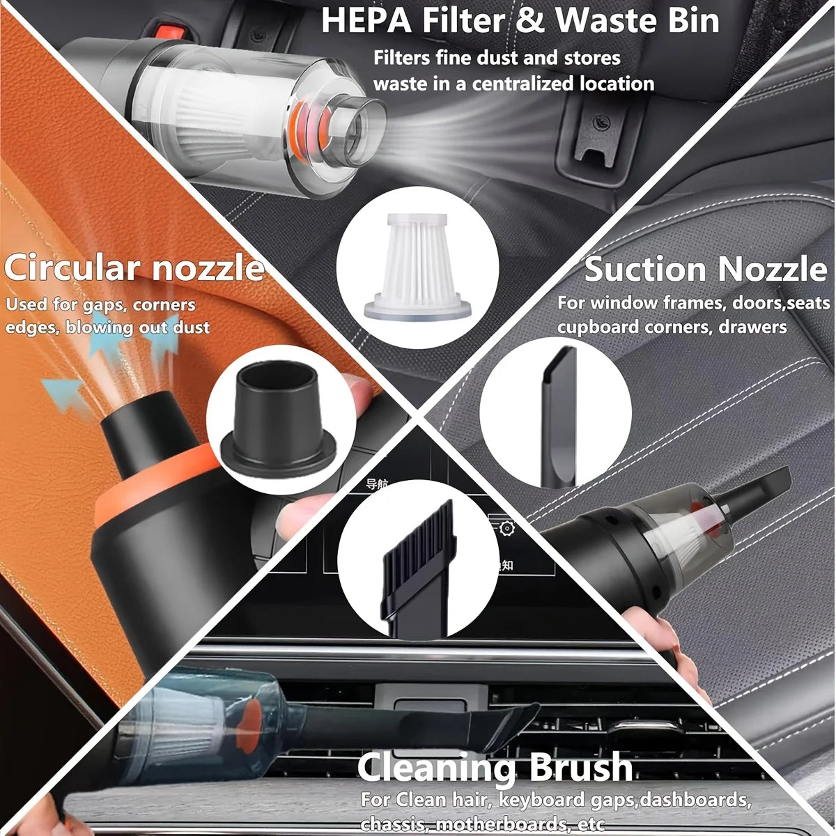 Mini Cordless Vacuum – Portable Dust & Crumb Cleaner for Home & Travel