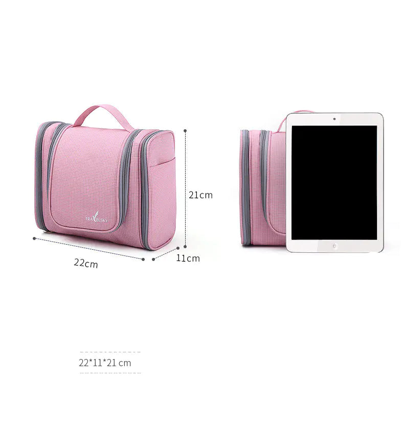 Travel Toiletry Bag and Makeup Organizer (Hanging Design)