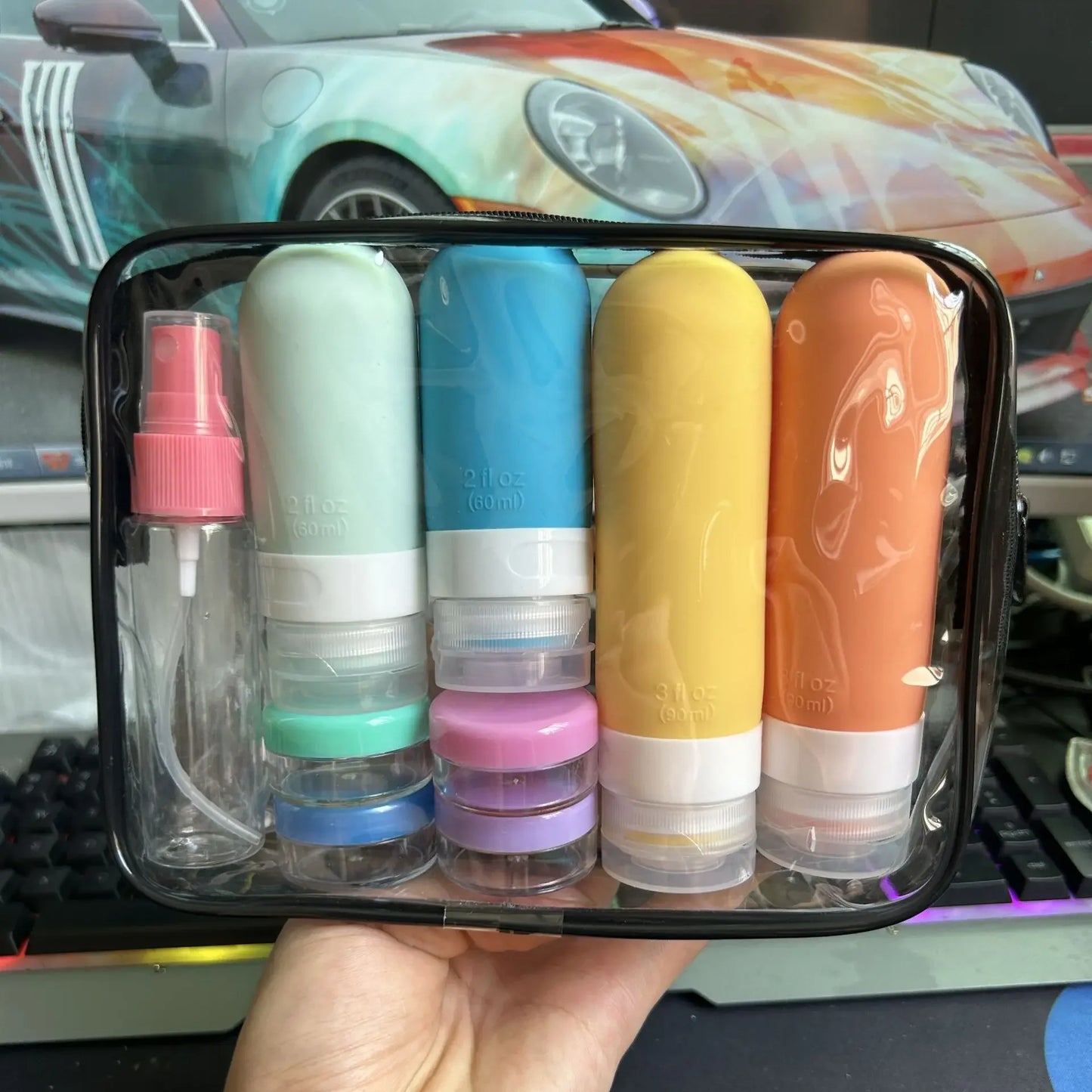 🧳 Travel Essentials Mini Bottle Set – TSA-Approved Leakproof Kit