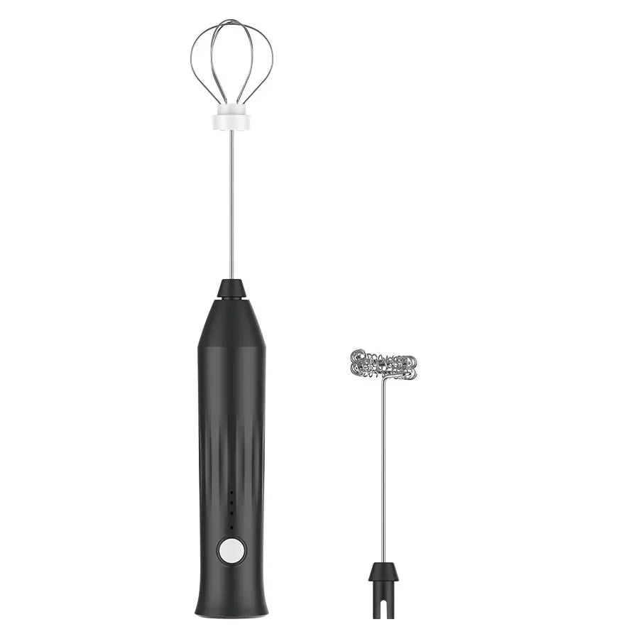 USB Rechargeable Milk Frother – 3-Speed Stainless Steel Handheld Whisk
