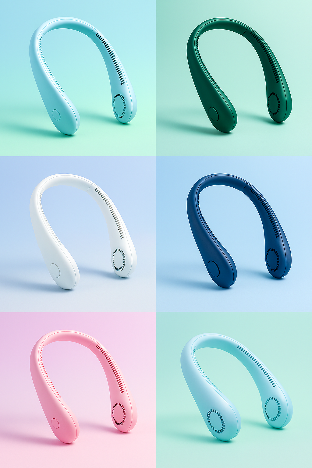 BreezeBand™ 2024 Rechargeable Neck Fan – Hands-Free, Stylish, and Cool On-the-Go - Silent Design