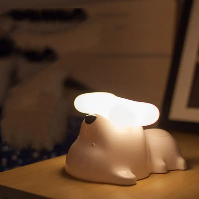 USB Rechargeable LED Dog Bone Night Light with Touch Sensor