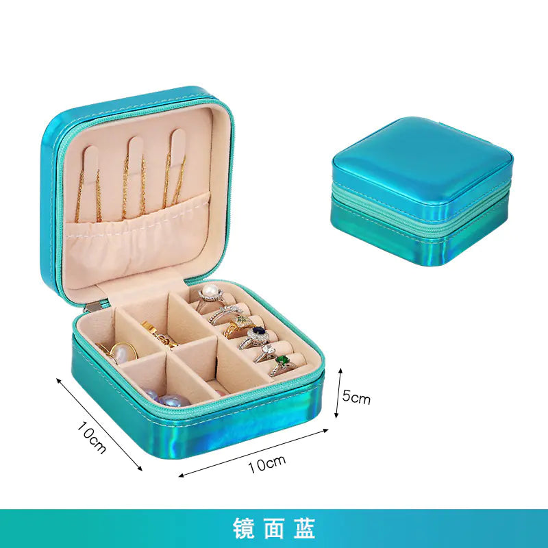 Compact Jewelry Organizer Box for Travel and Storage
