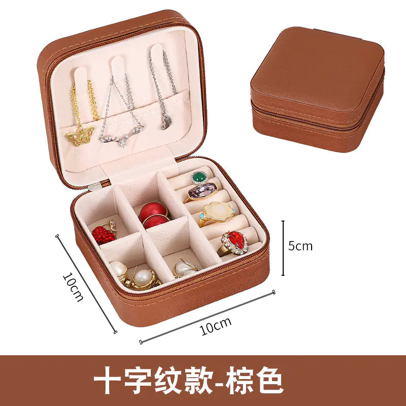 Compact Jewelry Organizer Box for Travel and Storage