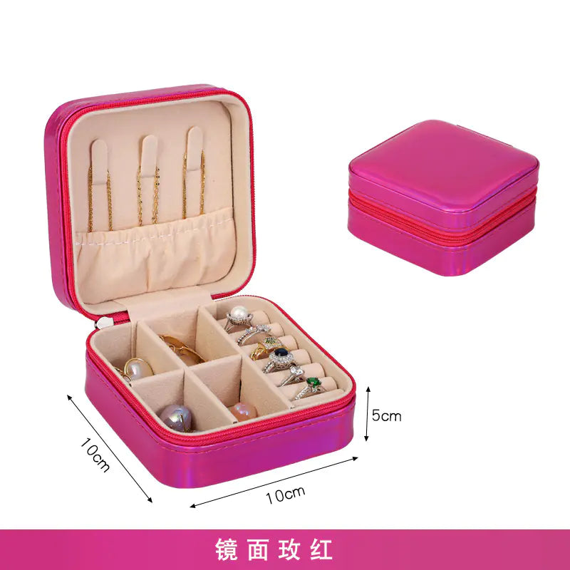 Compact Jewelry Organizer Box for Travel and Storage